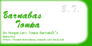 barnabas tompa business card